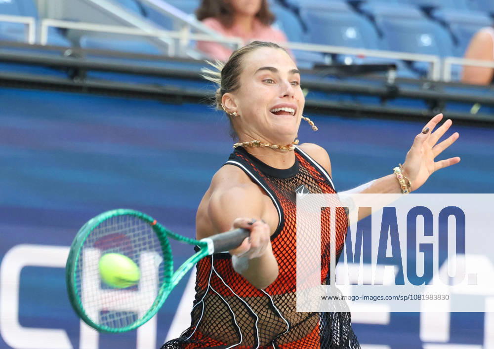 ARYNA SABALENKA during the match mixed doubles round 1 16 final US Open with N. Djokovic (Serbia) against H. Patten (Great Britain) and K. Siniakova (Czech Republic). New York, USA. New York City USA - ZUMAc278 20260825_zsp_c278_016