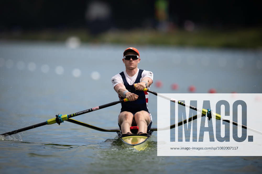 26th August 2026; Bosbaan, Amsterdam, Holland, Netherlands; 2026 World Rowing Championships, Day Three; Heat; United States Mens Single Sculls (M1x) with Samuel Melvin AnthonyxBenoit