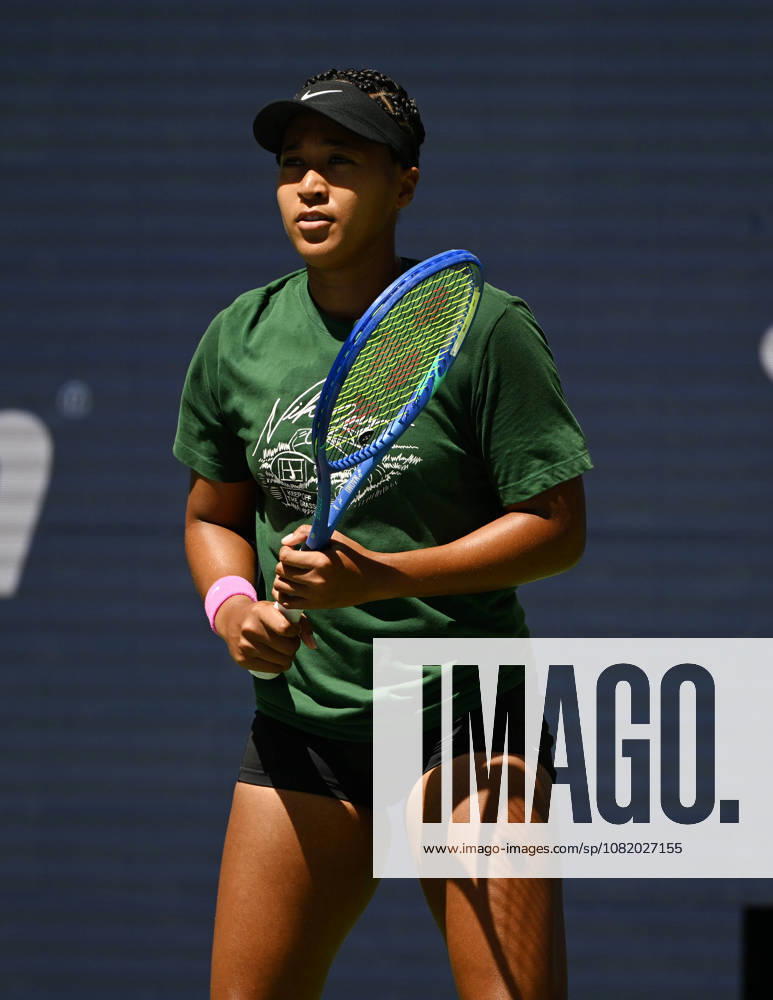 FLUSHING NY- AUGUST 26: Naomi Osaka is seen on the practice court during the 2026 US Open On Arthur Ashe Stadium at the USTA Billie Jean King National Tennis Center on August 26, 2026 in Flushing Queens.