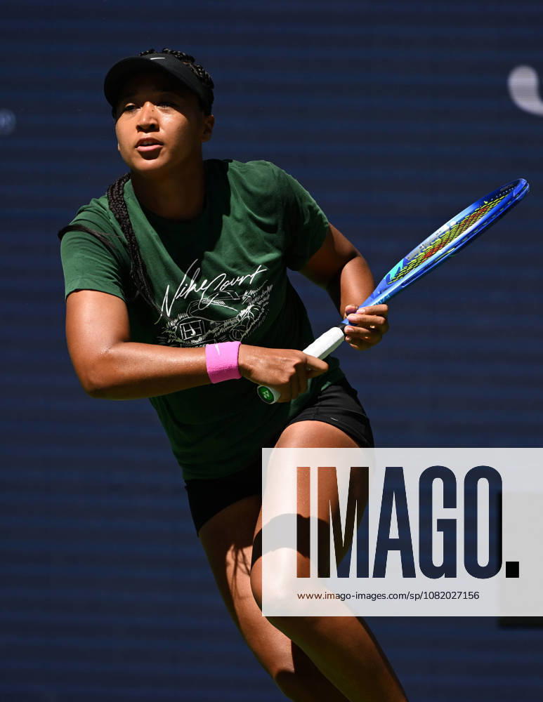 FLUSHING NY- AUGUST 26: Naomi Osaka is seen on the practice court during the 2026 US Open On Arthur Ashe Stadium at the USTA Billie Jean King National Tennis Center on August 26, 2026 in Flushing Queens.