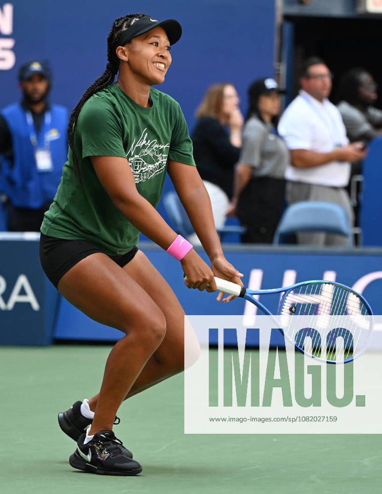 FLUSHING NY- AUGUST 26: Naomi Osaka is seen on the practice court during the 2026 US Open On Arthur Ashe Stadium at the USTA Billie Jean King National Tennis Center on August 26, 2026 in Flushing Queens.
