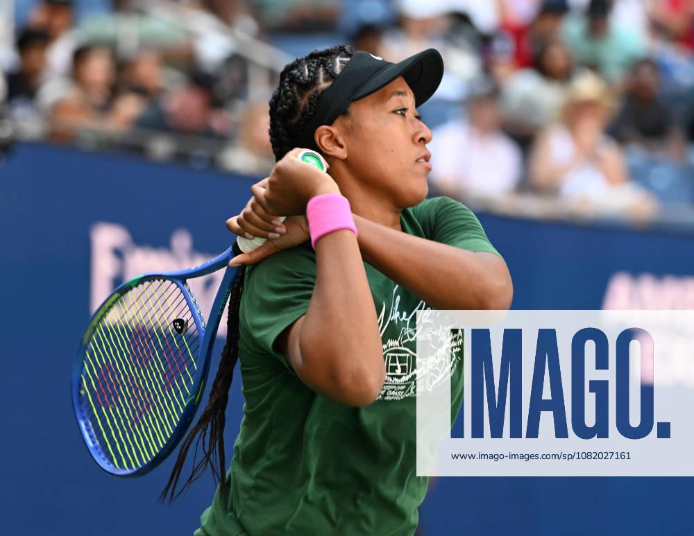 FLUSHING NY- AUGUST 26: Naomi Osaka is seen on the practice court during the 2026 US Open On Arthur Ashe Stadium at the USTA Billie Jean King National Tennis Center on August 26, 2026 in Flushing Queens.