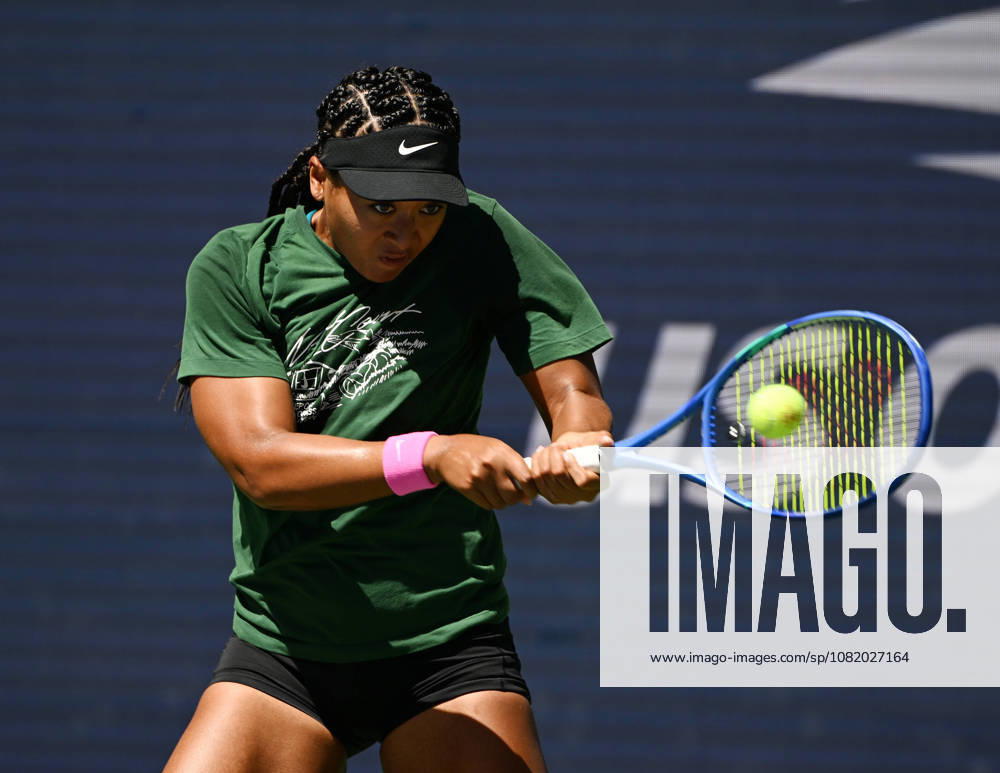FLUSHING NY- AUGUST 26: Naomi Osaka is seen on the practice court during the 2026 US Open On Arthur Ashe Stadium at the USTA Billie Jean King National Tennis Center on August 26, 2026 in Flushing Queens.