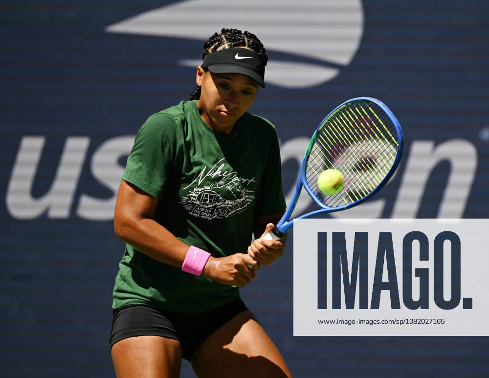 FLUSHING NY- AUGUST 26: Naomi Osaka is seen on the practice court during the 2026 US Open On Arthur Ashe Stadium at the USTA Billie Jean King National Tennis Center on August 26, 2026 in Flushing Queens.