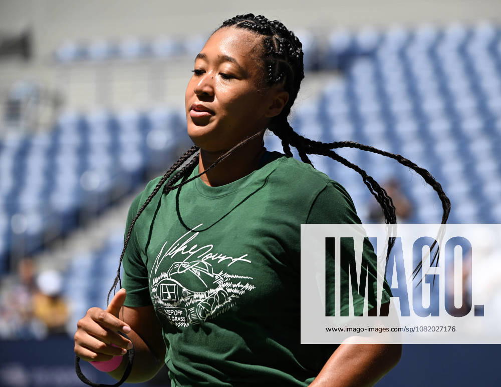 FLUSHING NY- AUGUST 26: Naomi Osaka is seen on the practice court during the 2026 US Open On Arthur Ashe Stadium at the USTA Billie Jean King National Tennis Center on August 26, 2026 in Flushing Queens.