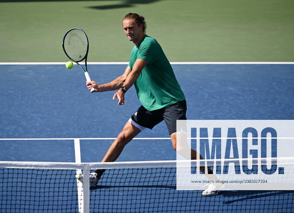 FLUSHING NY- AUGUST 26: Alexander Zverev is seen on the practice court during the 2026 US Open at the USTA Billie Jean King National Tennis Center on August 26, 2026 in Flushing Queens.