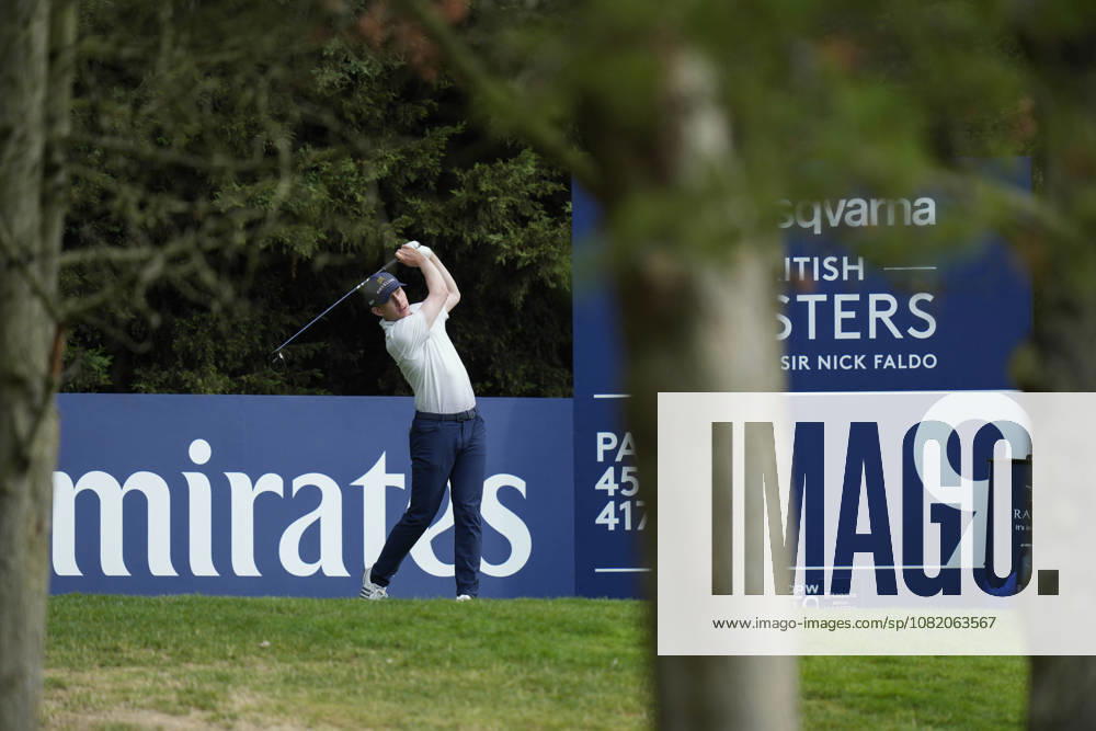 SUTTON COLDFIELD, ENGLAND - AUG 28: Euan Walker (ENG) plays from the ninth tee during the completion of the delayed Round 1 at the 2026 Husqvarna British Masters at The Belfry, Sutton Coalfield on August 28, 2026 in Warwickshire, England The 2026 Husqvarna British Masters