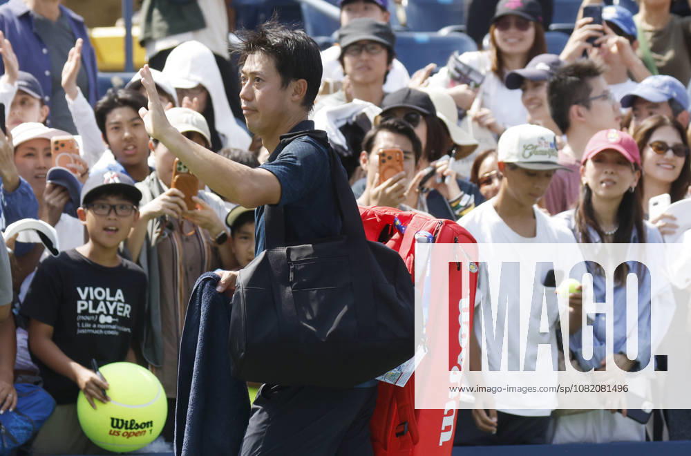 Kei Nishikori of Japan reacts as he walks off of the court after his straight sets defeat to Rei Sakamoto of Japan in a qualifying final round match at the 2026 US Open Tennis Championship at the USTA Billie Jean King National Tennis Center in New York City on Friday, August 28, 2026. This was Nishikori s final Grand Slam appearance. NYP20260828141 JOHNxANGELILLO