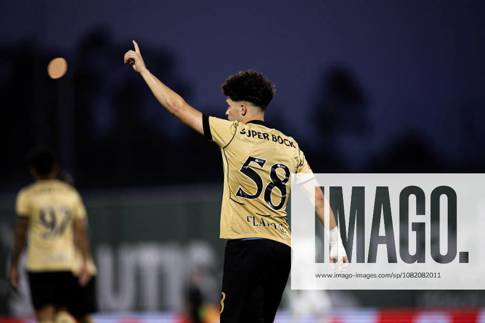 Rio Ave v Sporting Cp - Liga Portugal Flavio Goncalves of Sporting CP celebrates during the Liga Portugal Betclic 2026 27 match between Rio Ave and Sporting CP at Estadio dos Arcos in Vila do Conde, Portugal, on August 28, 2026. Vila do Conde Porto Portugal