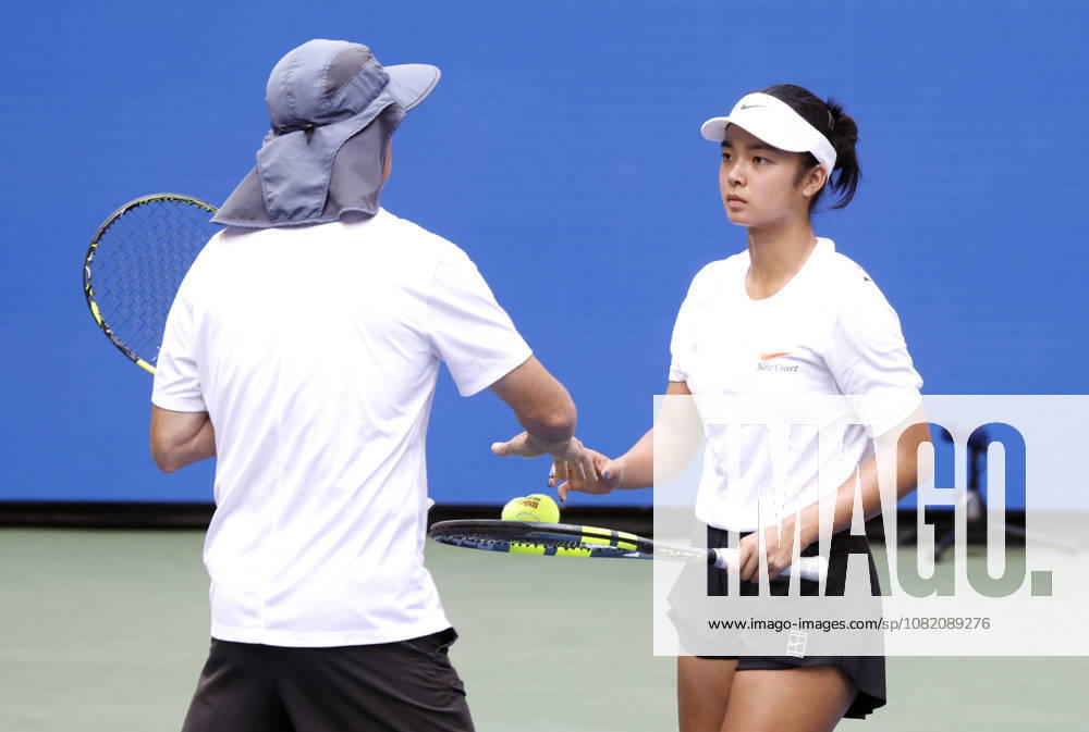 Alexandra Eala of the Philippines practices on Louis Armstrong Stadium at the 2026 US Open Tennis Championship at the USTA Billie Jean King National Tennis Center in New York City on Friday, August 28, 2026. NYP20260828156 JOHNxANGELILLO
