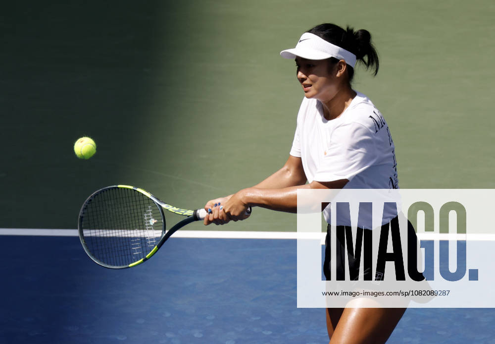 Alexandra Eala of the Philippines practices on Louis Armstrong Stadium at the 2026 US Open Tennis Championship at the USTA Billie Jean King National Tennis Center in New York City on Friday, August 28, 2026. NYP20260828151 JOHNxANGELILLO
