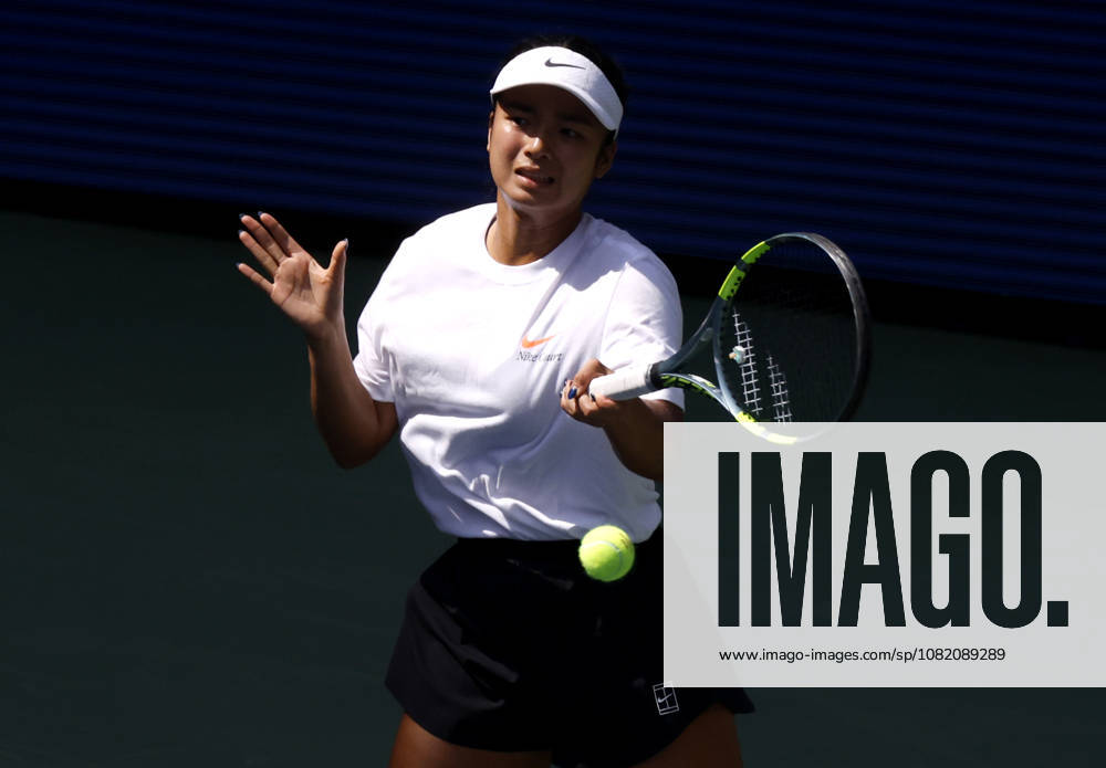 Alexandra Eala of the Philippines practices on Louis Armstrong Stadium at the 2026 US Open Tennis Championship at the USTA Billie Jean King National Tennis Center in New York City on Friday, August 28, 2026. NYP20260828155 JOHNxANGELILLO