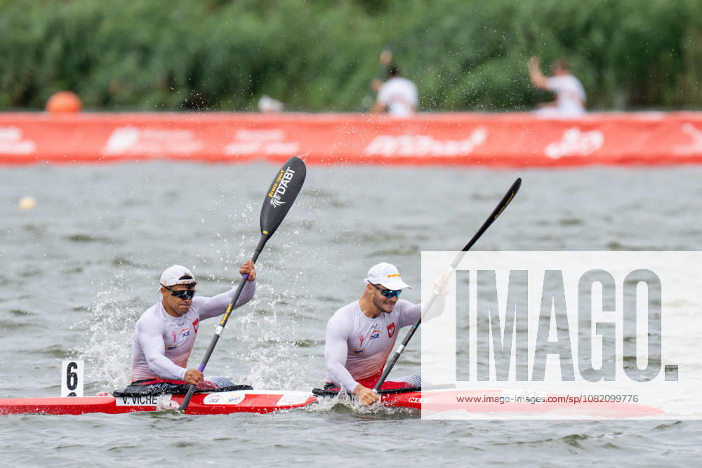 ICF Canoe Sprint and Paracanoe World Championships Valerii Vichev, Jaroslaw Kajdanek during ICF Canoe Sprint and Paracanoe World Championships in Poznan, Poland, on August 29, 2026 Poznan Poland