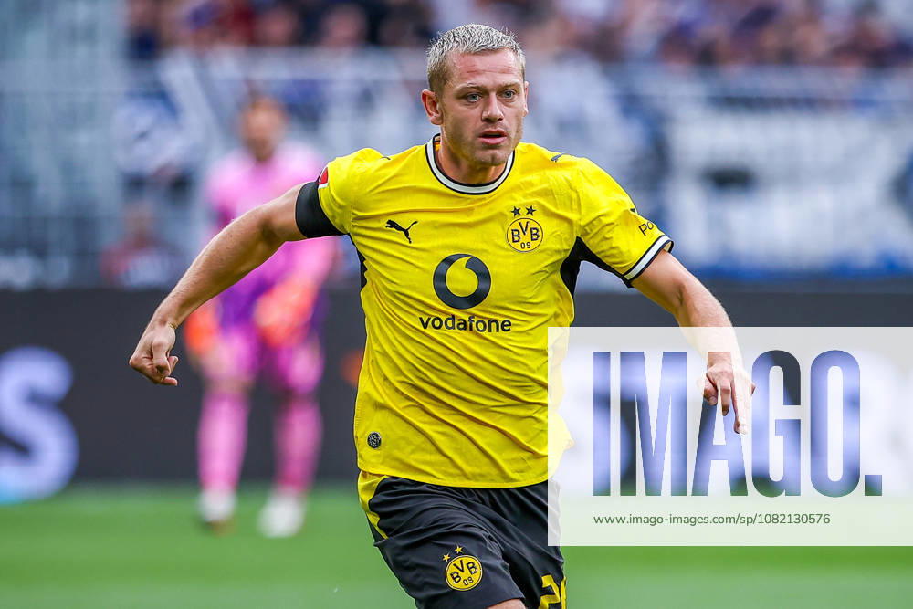 2026.08.29, Fußball, Bundesliga, Borussia Dortmund - Hamburger SV, Signal Iduna Park, 1.Spieltag, Saison 2026 2027: Julian Ryerson (Borussia Dortmund 26) DFB regulations prohibit any use of photographs as image sequences and or quasi-video. Photo: WilkowskixPressefotoKochx Nordrhein-Westfalen Deutschland