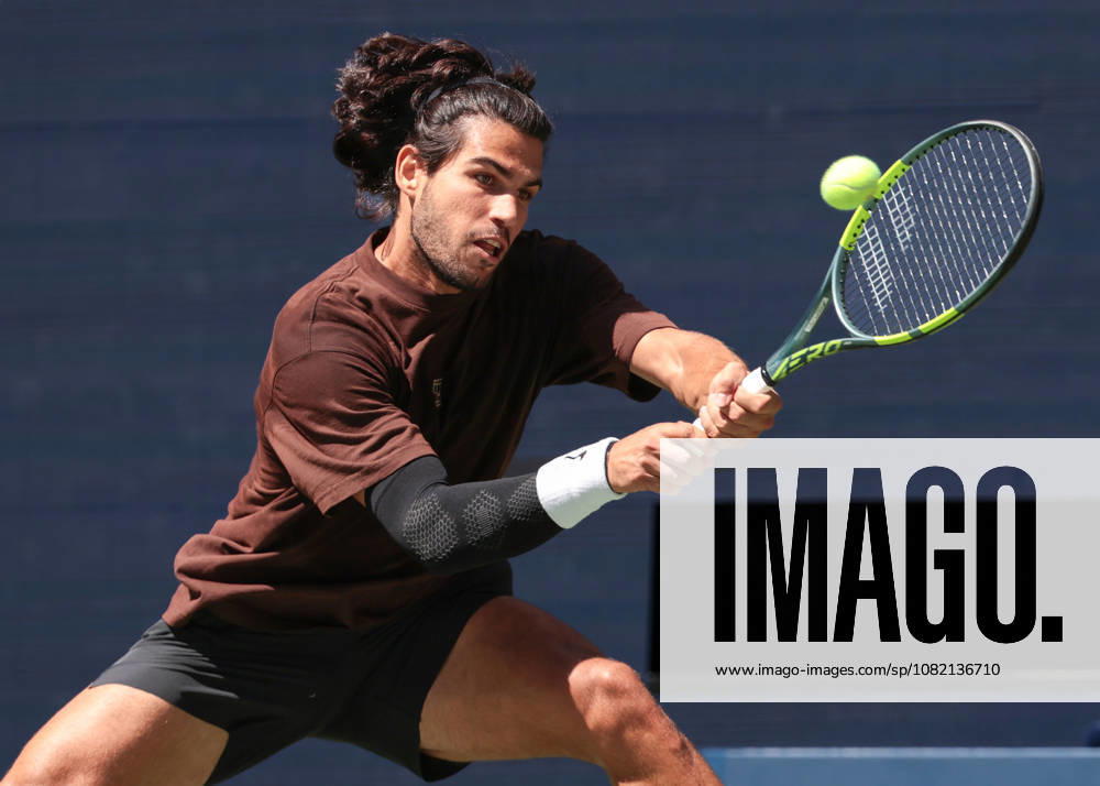 Carlos Alcaraz, Training, Practice, US Open Championships, Billie Jean King National Tennis Center, Flushing Meadows, New York, USA .