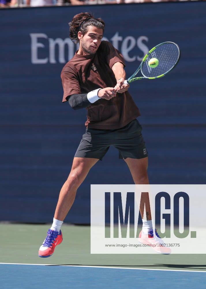Carlos Alcaraz, Training, Practice, US Open Championships, Billie Jean King National Tennis Center, Flushing Meadows, New York, USA .