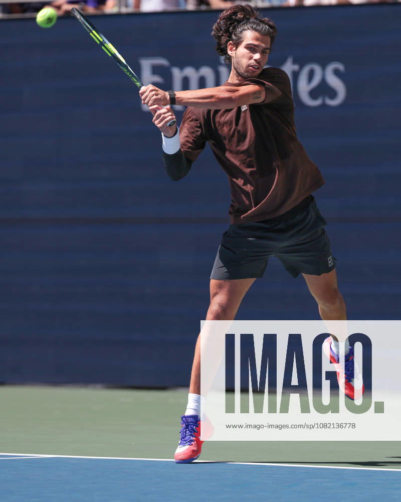 Carlos Alcaraz, Training, Practice, US Open Championships, Billie Jean King National Tennis Center, Flushing Meadows, New York, USA .