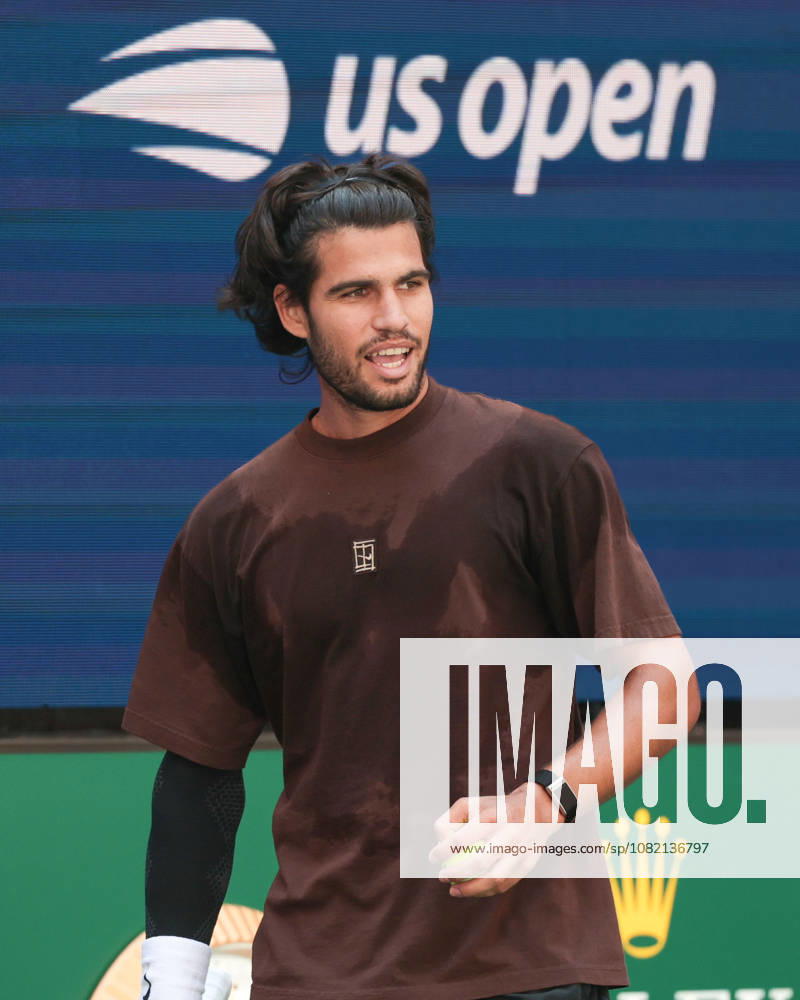 Carlos Alcaraz, Training, Practice, US Open Championships, Billie Jean King National Tennis Center, Flushing Meadows, New York, USA .