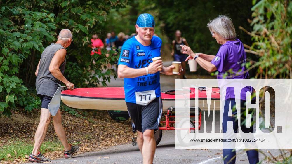 14:15 Uhr 5-km-Jogginglauf 28. RWW-Ruhrauenlauf in den Ruhrauen am Samstag, 29. August 2026 in Mülheim.¨ Deutschland NRW Mülheim
