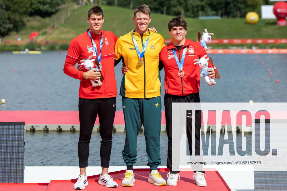 ICF Canoe Sprint and Paracanoe World Championships Adam Varga, Thomas Green, Alex Borucki during ICF Canoe Sprint and Paracanoe World Championships in Poznan, Poland, on August 30, 2026 Poznan Poland