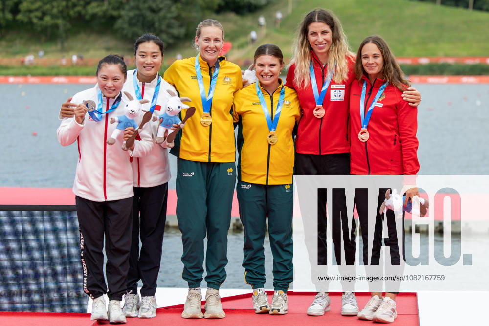 ICF Canoe Sprint and Paracanoe World Championships Shimeng Yu, Mengdie Yin, Kailey Harlen, Natalia Drobot, Pauline Jagsch, Paulina Paszek during ICF Canoe Sprint and Paracanoe World Championships in Poznan, Poland, on August 30, 2026 Poznan Poland