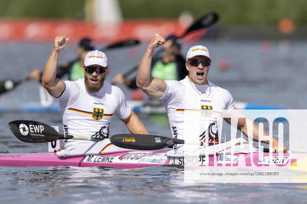 ICF Canoe Sprint and Paracanoe World Championships Jacob Schopf ,Max Lemke during K2 Men 500m - Final A at the ICF Canoe Sprint and Paracanoe World Championships 2026 in Poznan,Poland on August 30, 2026 Poznan Poland
