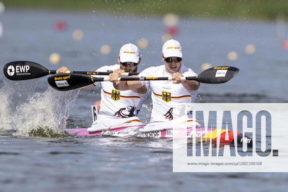 ICF Canoe Sprint and Paracanoe World Championships Jacob Schopf ,Max Lemke during K2 Men 500m - Final A at the ICF Canoe Sprint and Paracanoe World Championships 2026 in Poznan,Poland on August 30, 2026 Poznan Poland
