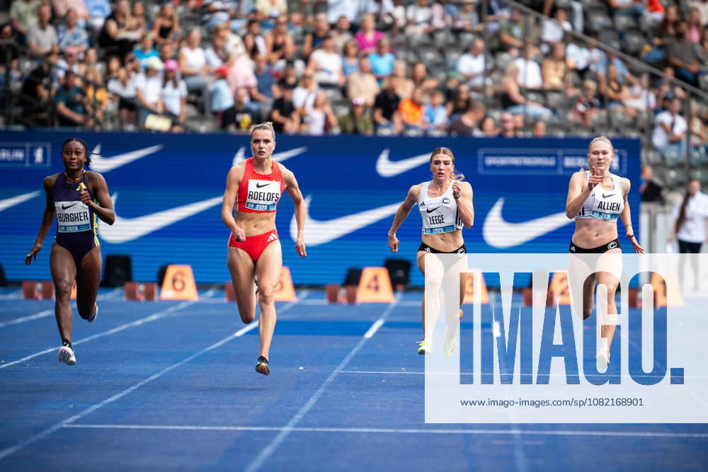 Lena LEEGE (GER Germany) competing in the Women 100M B-Race during the ISTAF at Olympic Stadium on August 30, 2026 in Berlin, Germany.