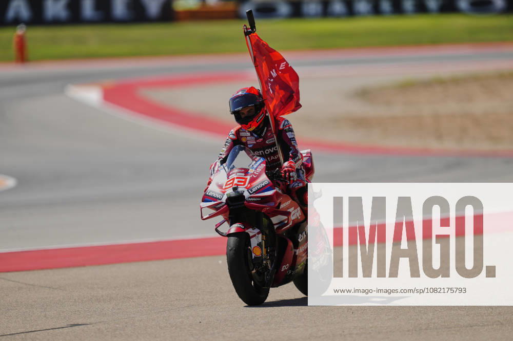 MotoGP Of Aragon - Race ALCANIZ, SPAIN - AUGUST 30: Marc Marquez (93) of Spain and Ducati Lenovo Team celebrates the victory of MICHELIN GRAND PRIX OF ARAGON at Motorland Aragon Circuit on August 30, 2026 in Alcaniz, Spain. Alcaniz Aragon Spain