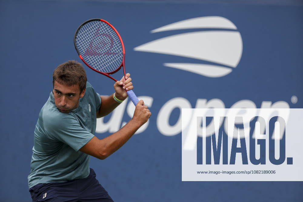 US Open tennis tournament - Day 1 Daniel Merida of Spain in action against Marton Fucsovics of Hungary during the Mens Singles round one of the US Open Tennis Championships at the USTA Billie Jean King National Tennis Center in Flushing Meadows, New York, USA, 30 August 2026. The 2026 US Open tournament runs from 23 August through 13 September. FLUSHING MEADOWS NEW YORK United States