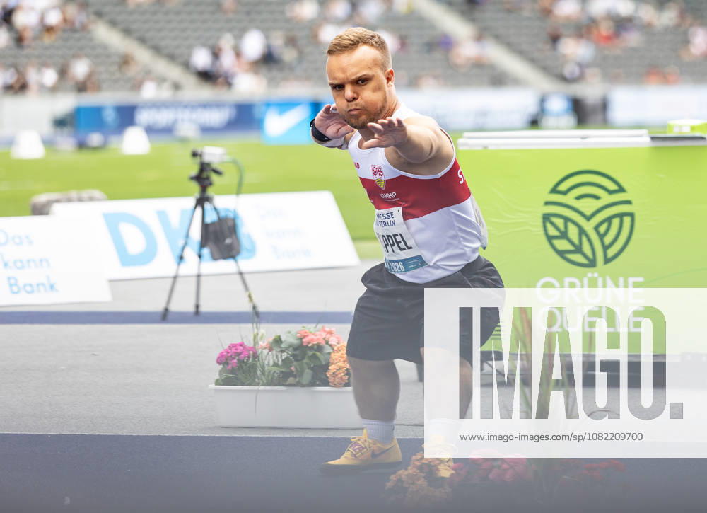 ISTAF 2026; Berlin, 30.08.2026 Niko KAPPEL (GER Germany) bei einer Trockenübung zwischen zwei Versuchen im Para Kugelstoßen; ISTAF Berlin am 30.08.2026 im Olympiastadion in Berlin (Deutschland).