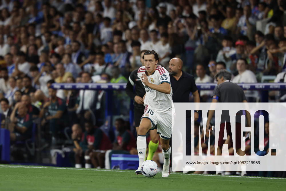 Alvaro Carreras (Real), AUGUST 22, 2026 - Football Soccer : Spanish La Liga EA Sports match between RCD Espanyol 1-2 Real Madrid at RCDE Stadium in Cornella Llobregat, Spain. Noxthirdxpartyxsales aflo_343475764 DAISUKExNakashimax