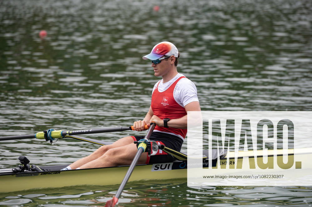 Amsterdam The Netherlands 30th August 2026 2026 World Rowing Championships on the Bosbaan in Amsterdam Men s Single Sculls Final B (Final) Rowers make their ways to the start. Kai Schaetzle (SUI)