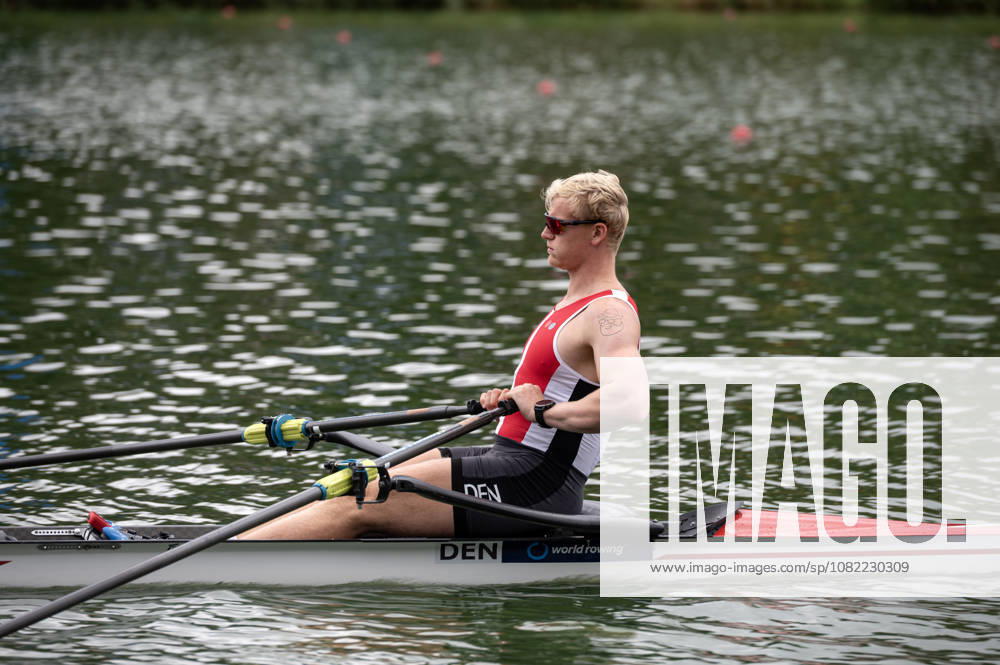 Amsterdam The Netherlands 30th August 2026 2026 World Rowing Championships on the Bosbaan in Amsterdam Men s Single Sculls Final B (Final) Rowers make their ways to the start. Bastian Secher (DEN)
