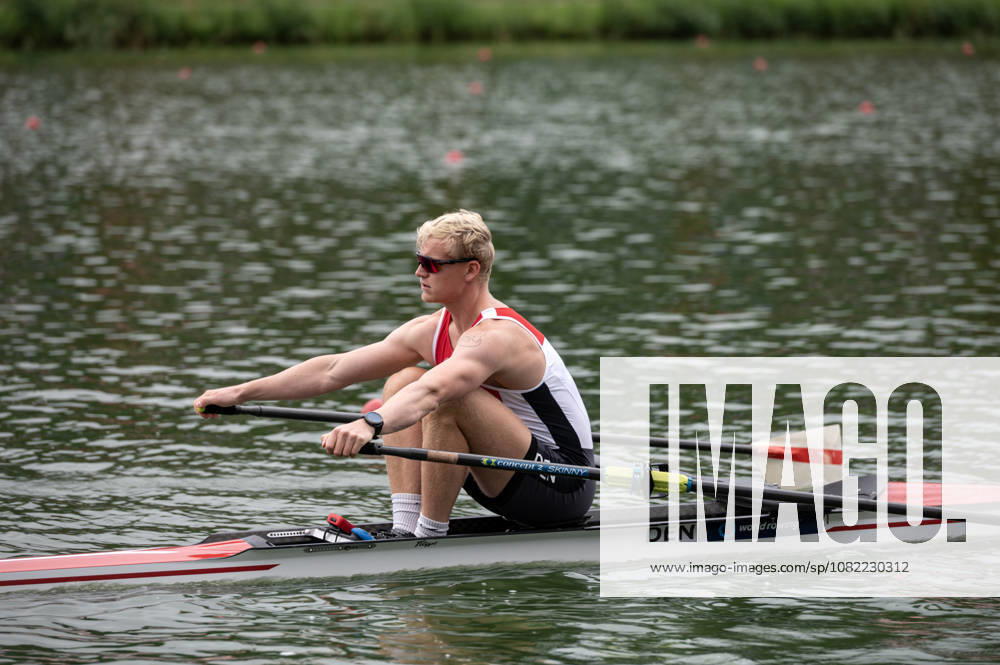 Amsterdam The Netherlands 30th August 2026 2026 World Rowing Championships on the Bosbaan in Amsterdam Men s Single Sculls Final B (Final) Rowers make their ways to the start. Bastian Secher (DEN)