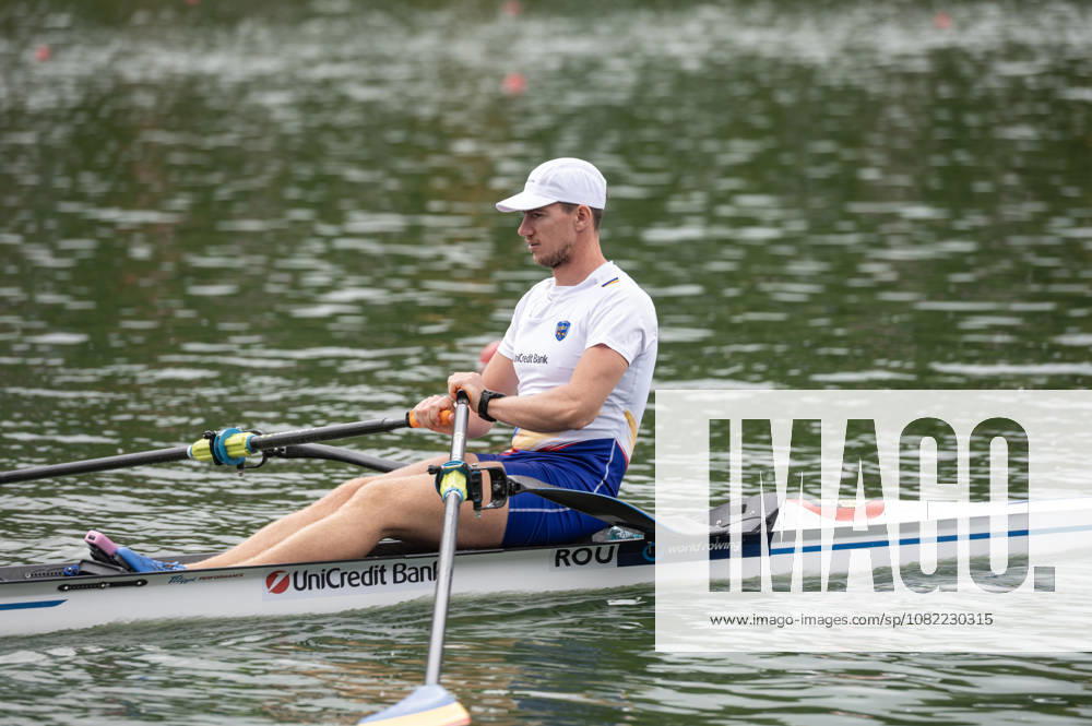 Amsterdam The Netherlands 30th August 2026 2026 World Rowing Championships on the Bosbaan in Amsterdam Men s Single Sculls Final B (Final) Rowers make their ways to the start. Mihai Chiruta (ROU)