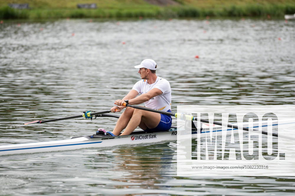 Amsterdam The Netherlands 30th August 2026 2026 World Rowing Championships on the Bosbaan in Amsterdam Men s Single Sculls Final B (Final) Rowers make their ways to the start. Mihai Chiruta (ROU)