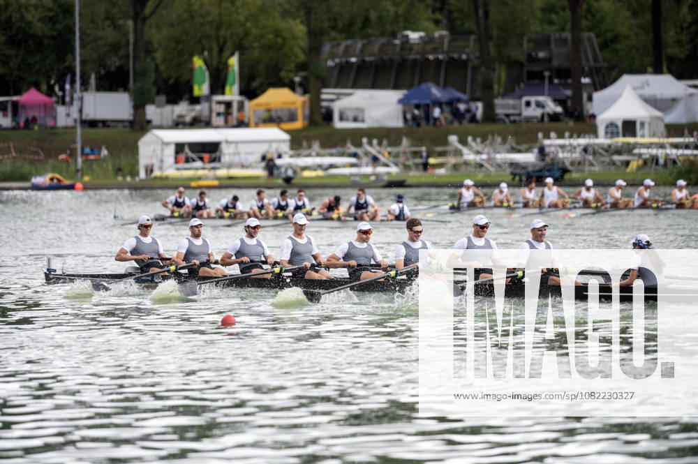 Amsterdam The Netherlands 30th August 2026 2026 World Rowing Championships on the Bosbaan in Amsterdam Men s Eight Final B (Final) B Dzianis Kucharau 2 Uladzislau Lokun 3 Aliaksei Bandziuk 4 Aliaksandr Daroshchanka 5 Dzianis Klimiato 6 Anton Kupalau 7 Dzmitry Furman S Siarhei Valadzko C Valeryia Tseliak (AIN)