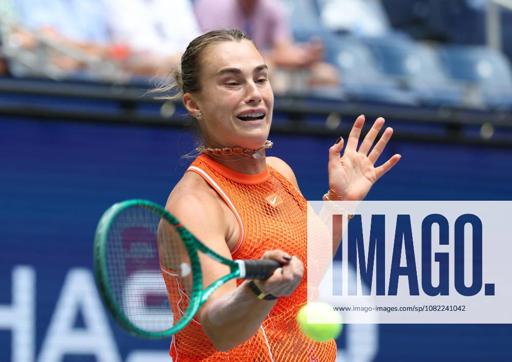 ARYNA SABALENKA during the match against C. Osorio of Colombia in the first round of Grand Slam tournament US Open. New York, USA. New York City USA - ZUMAc278 20260831_zsp_c278_008