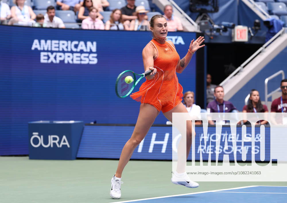 ARYNA SABALENKA during the match against C. Osorio of Colombia in the first round of Grand Slam tournament US Open. New York, USA. New York City USA - ZUMAc278 20260831_zsp_c278_009