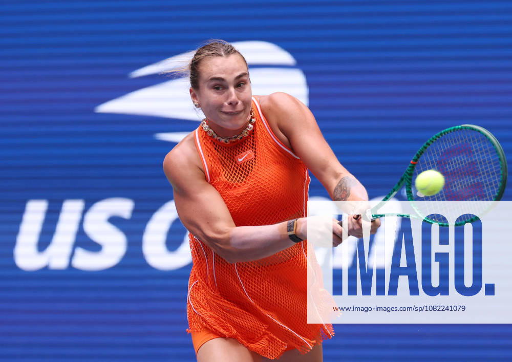 ARYNA SABALENKA during the match against C. Osorio of Colombia in the first round of Grand Slam tournament US Open. New York, USA. New York City USA - ZUMAc278 20260831_zsp_c278_014