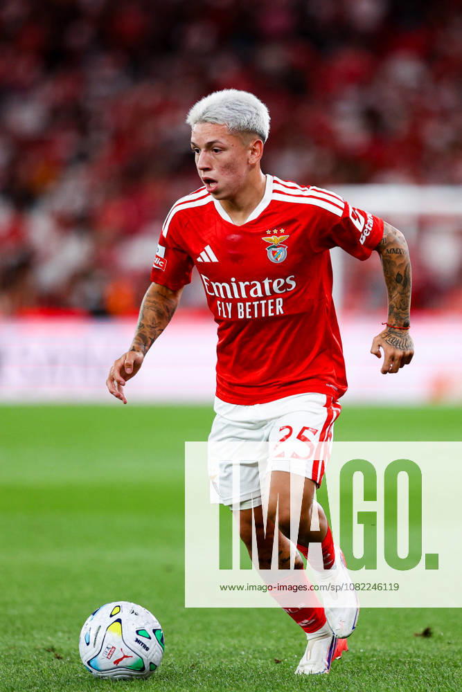 SL Benfica v Estoril Praia SAD - Liga Portugal BetClic 2026 2027 Gianluca Prestianni 25, extremo do SL Benfica durante a partida entre SL Benfica v Estoril Praia SAD, para a Liga Portugal BetClic 2026 2027 no Estadio da Luz, Portugal (Foto de Diogo Faria Reis Avant Sports) Lisboa Estadio Jose Alvalde Lisboa Portugal