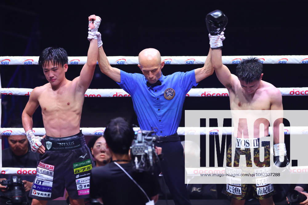 (L-R) Katsuki Mori, Yoshi Sugiura, SEPTEMBER 2, 2026 - Boxing : Japan Minimum weight Championship at Yokohama BUNTAI in Kanagawa, Japan. Noxthirdxpartyxsales aflo_344525374 YUTAKAx