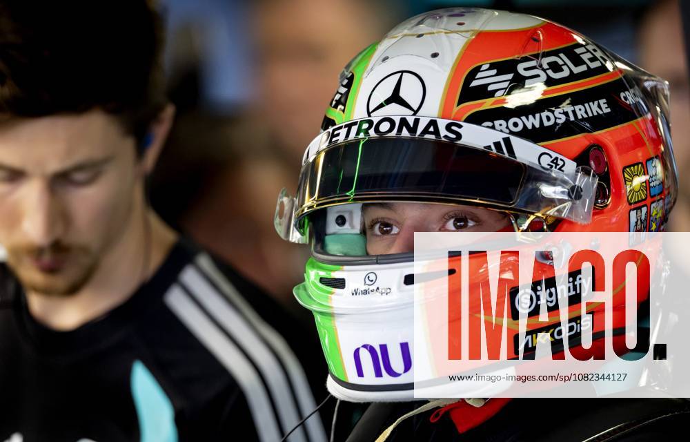 MONZA - Andrea Kimi Antonelli (Mercedes) with a special Italian version of his helmet during the first free practice session at the Autodromo di Monza ahead of the Italian Grand Prix. SANDER KONING ANP ANPxSportx IVx 567035144 originalFilename: 567035144