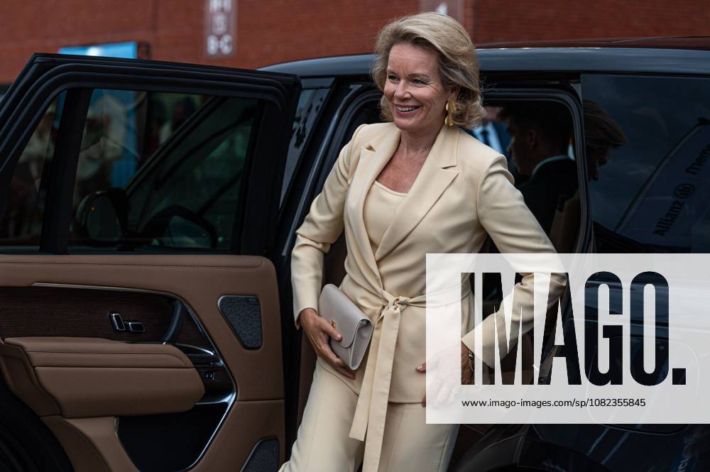 Queen Mathilde of Belgium pictured during the 50th edition of the Memorial Van Damme Diamond League athletics event in Brussels, Friday 4 September 2026. EMILExWINDAL x185252471x