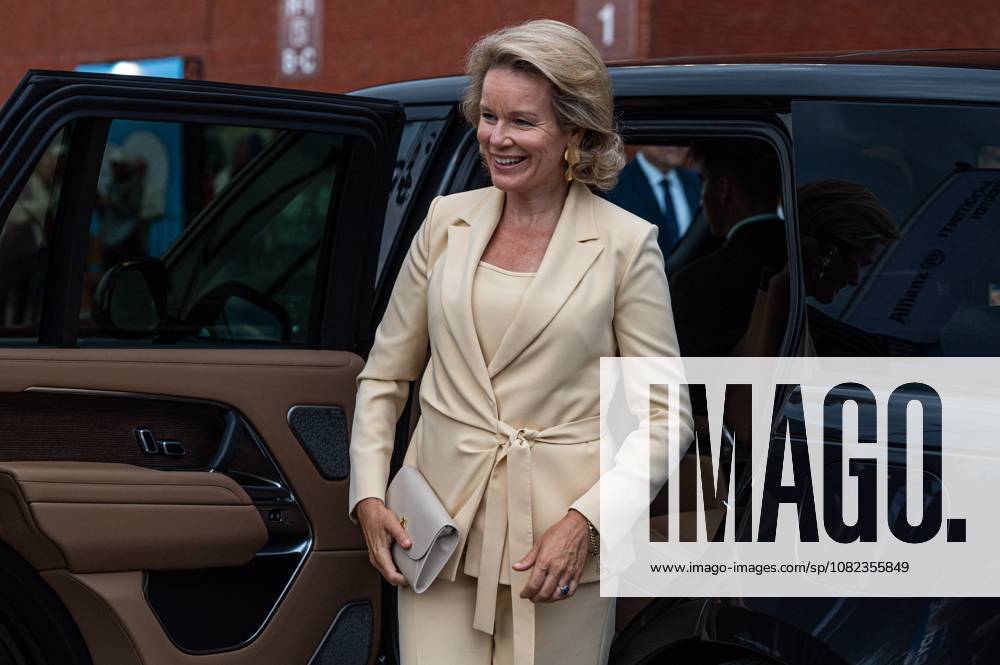 Queen Mathilde of Belgium pictured during the 50th edition of the Memorial Van Damme Diamond League athletics event in Brussels, Friday 4 September 2026. EMILExWINDAL x185252472x