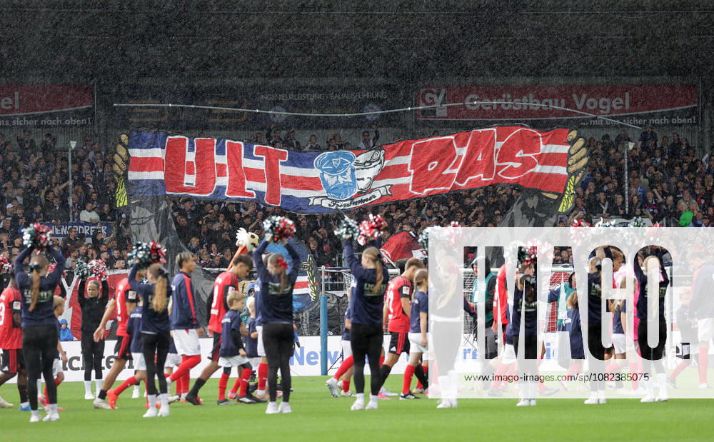 Choreo der Kiweler Fans Fussball, Herren, Saison 2026 2027, 2.BL, Holstein Stadion, Holstein Kiel gegen 1.FC Nuernberg DFL REGULATIONS PROHIBIT ANY USE OF PHOTOGRAPHS AS IMAGE SEQUENCES AND OR QUASI-VIDEO.
