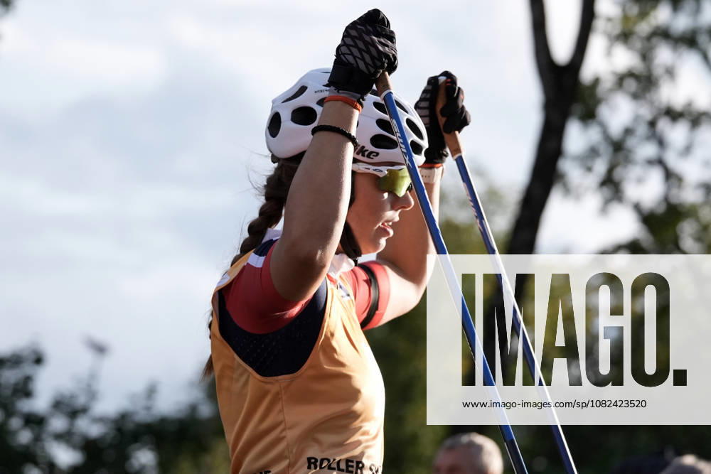Ragnhild Aarekol of Norway reacts during the Sprint race of the FIS Rollerski World Championships 2026 in Madona, Latvia, on September 5, 2026. Madona Latvia