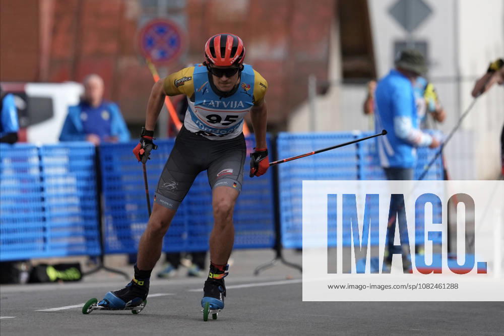 Linus Reichelt of Germany competes during the Sprint Qualification race of the FIS Rollerski World Championships 2026 in Madona, Latvia, on September 5, 2026. Madona Latvia