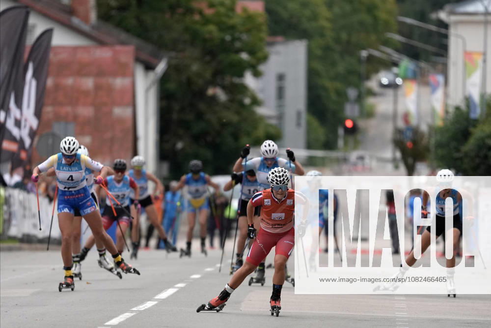 Emilie Ruud Lia of Norway competes during the Junior Women mass start race of the FIS Rollerski World Championships 2026 in Madona, Latvia, on September 6, 2026. Madona Latvia